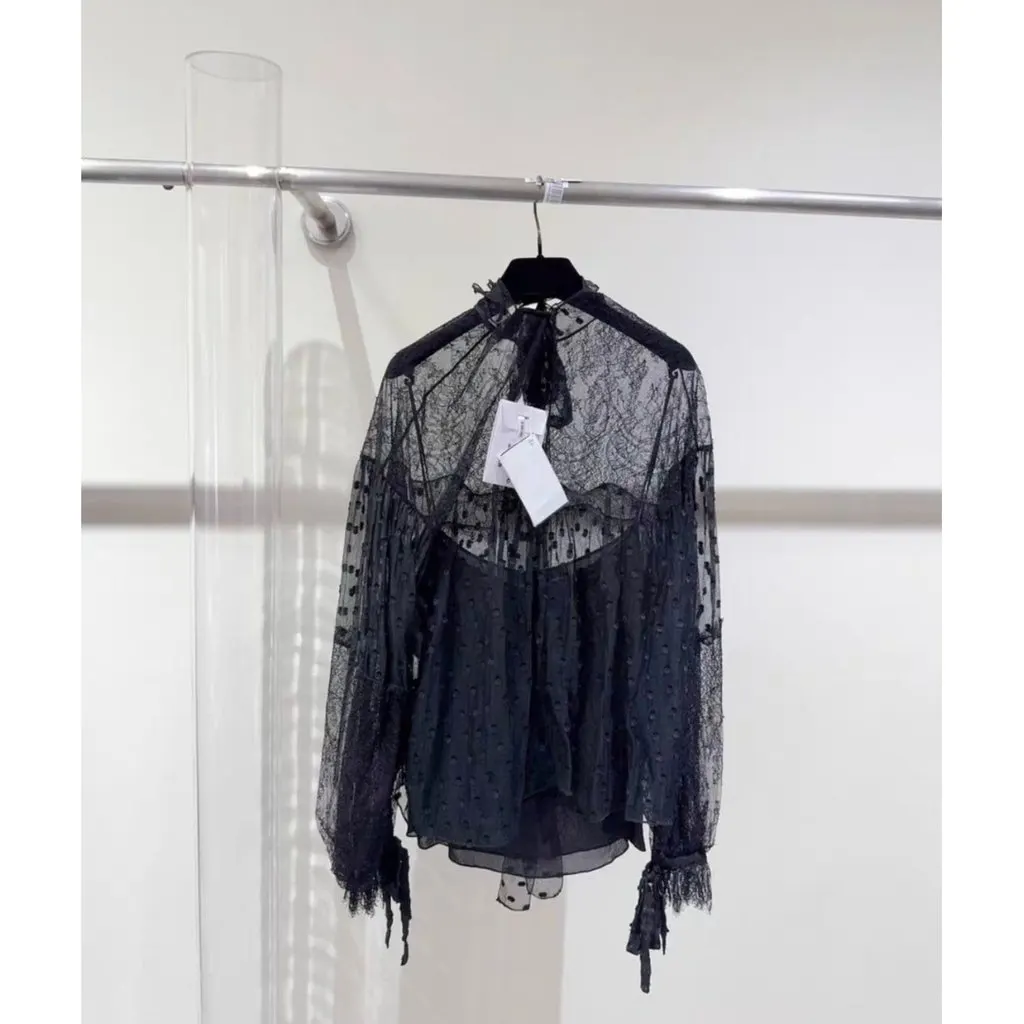 Dior J'adore Dior Black Silk Top Black Silk Never worn, with tag - Back View