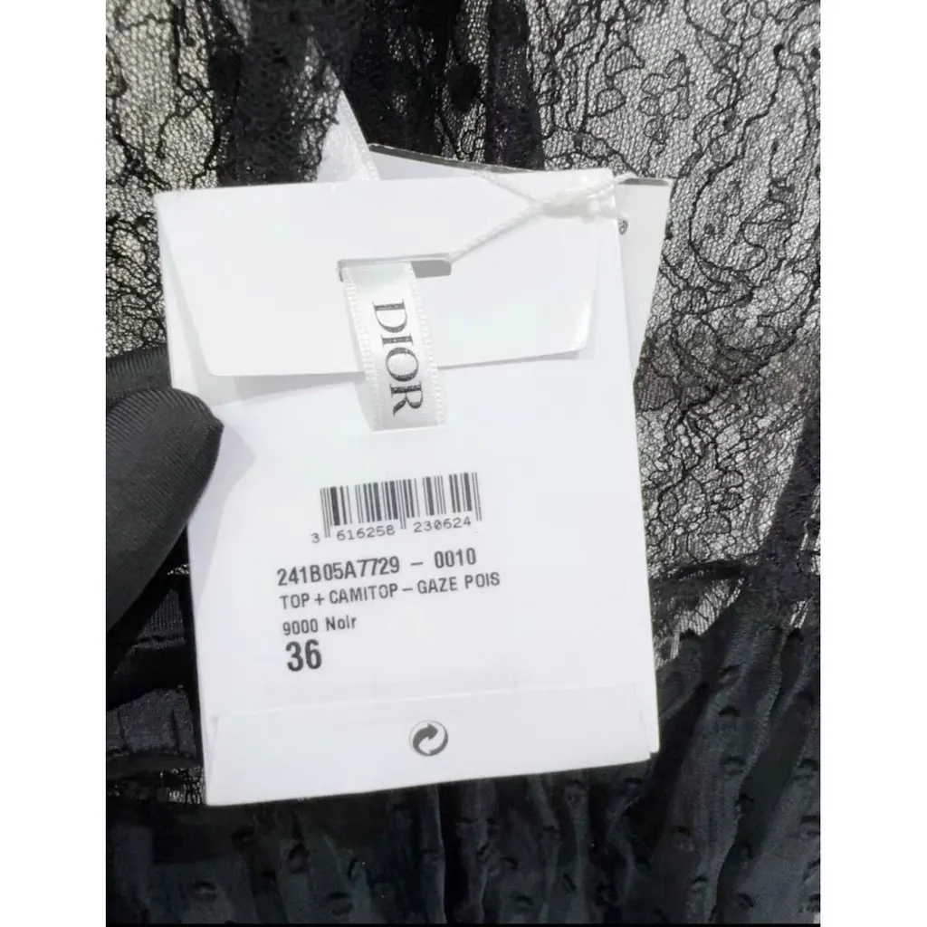 Dior J'adore Dior Black Silk Top Black Silk Never worn, with tag - Inside View