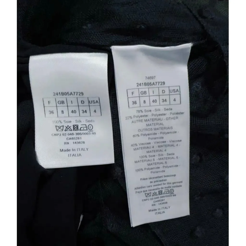 Dior J'adore Dior Black Silk Top Black Silk Never worn, with tag - Box View
