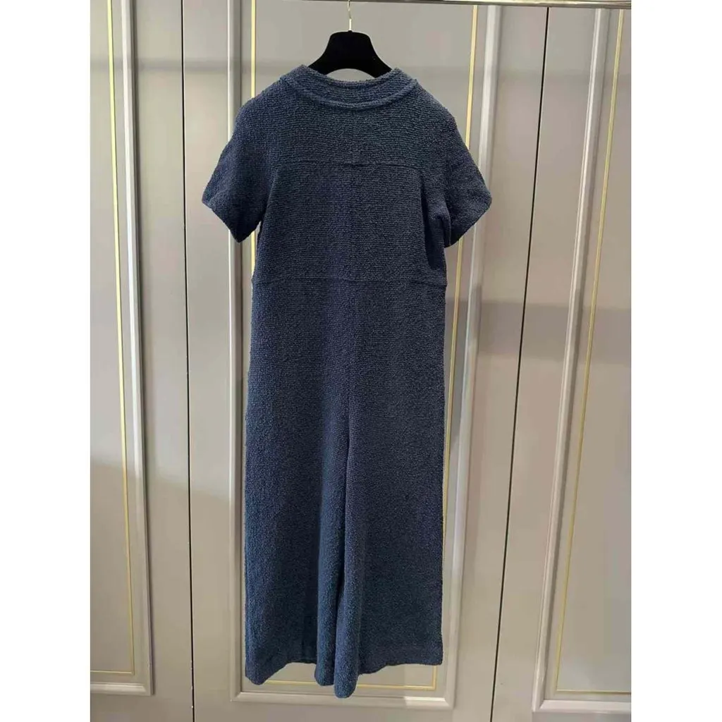 Chanel Navy Cotton Jumpsuit Navy Cotton Very good - Back View