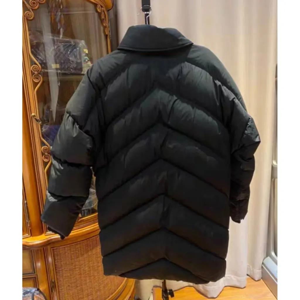 Hermes Black Polyester Coat Black Polyester Good - Inside View
