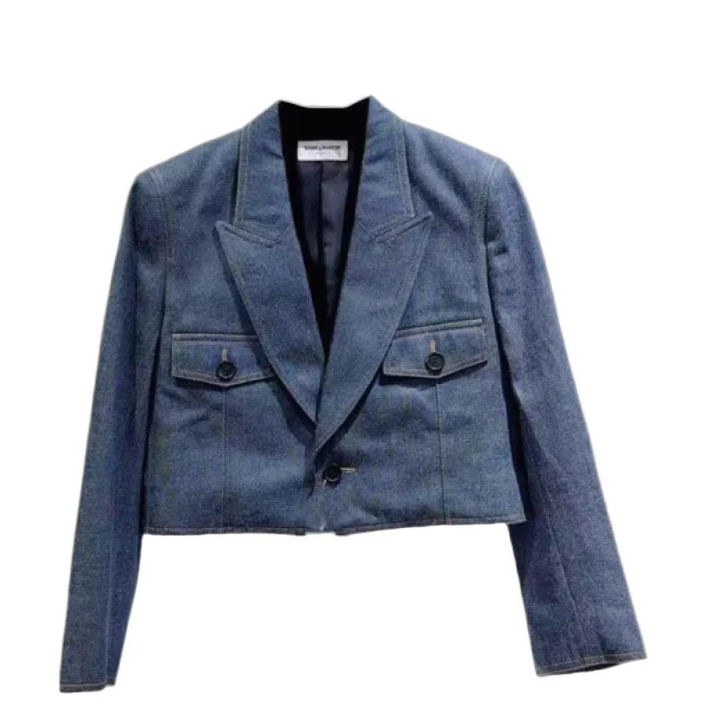 Saint Laurent Cotton Jacket MultiColor Cotton Never worn, with tag - Front View