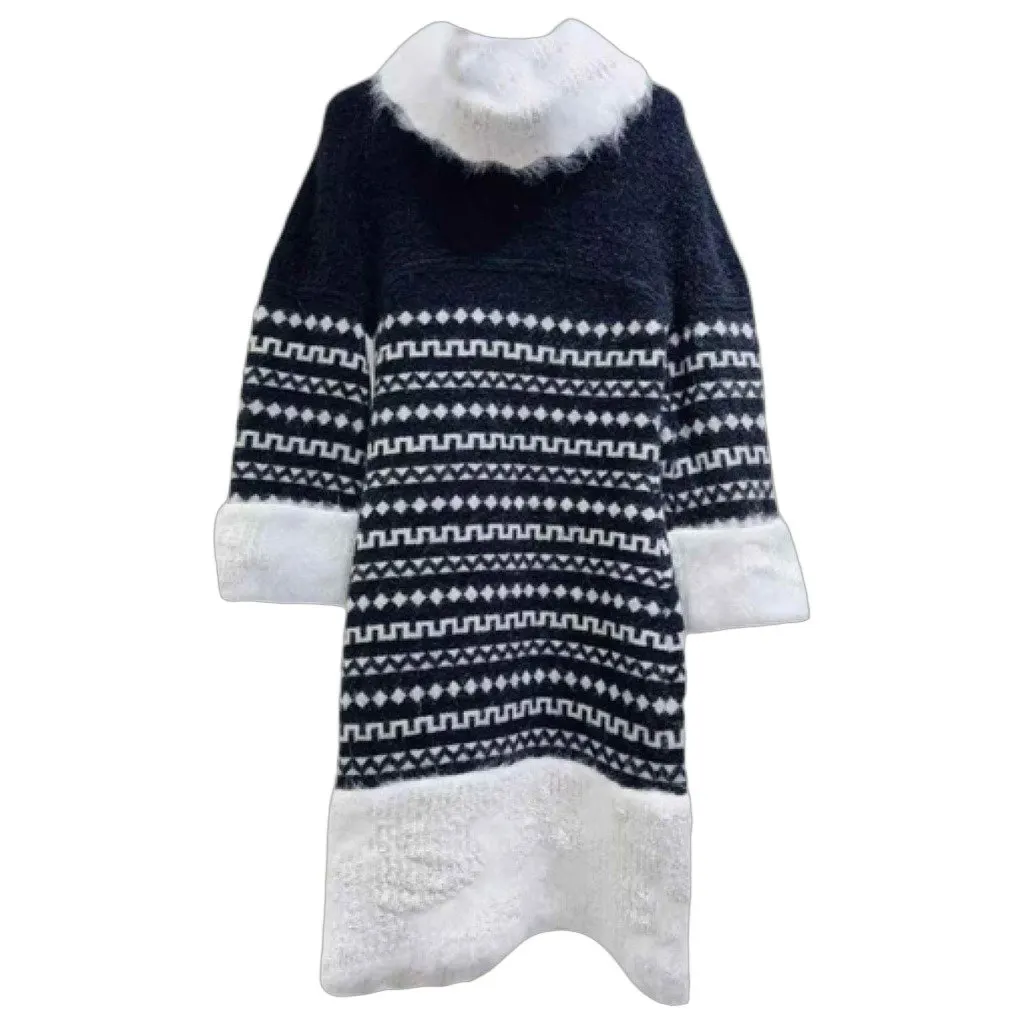 Chanel Wool Dress MultiColor Wool Very good - Front View