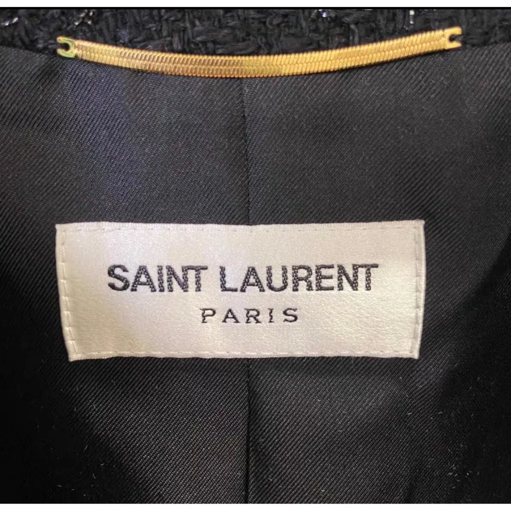 Saint Laurent Black Wool Jacket Black Wool Very good - Box View