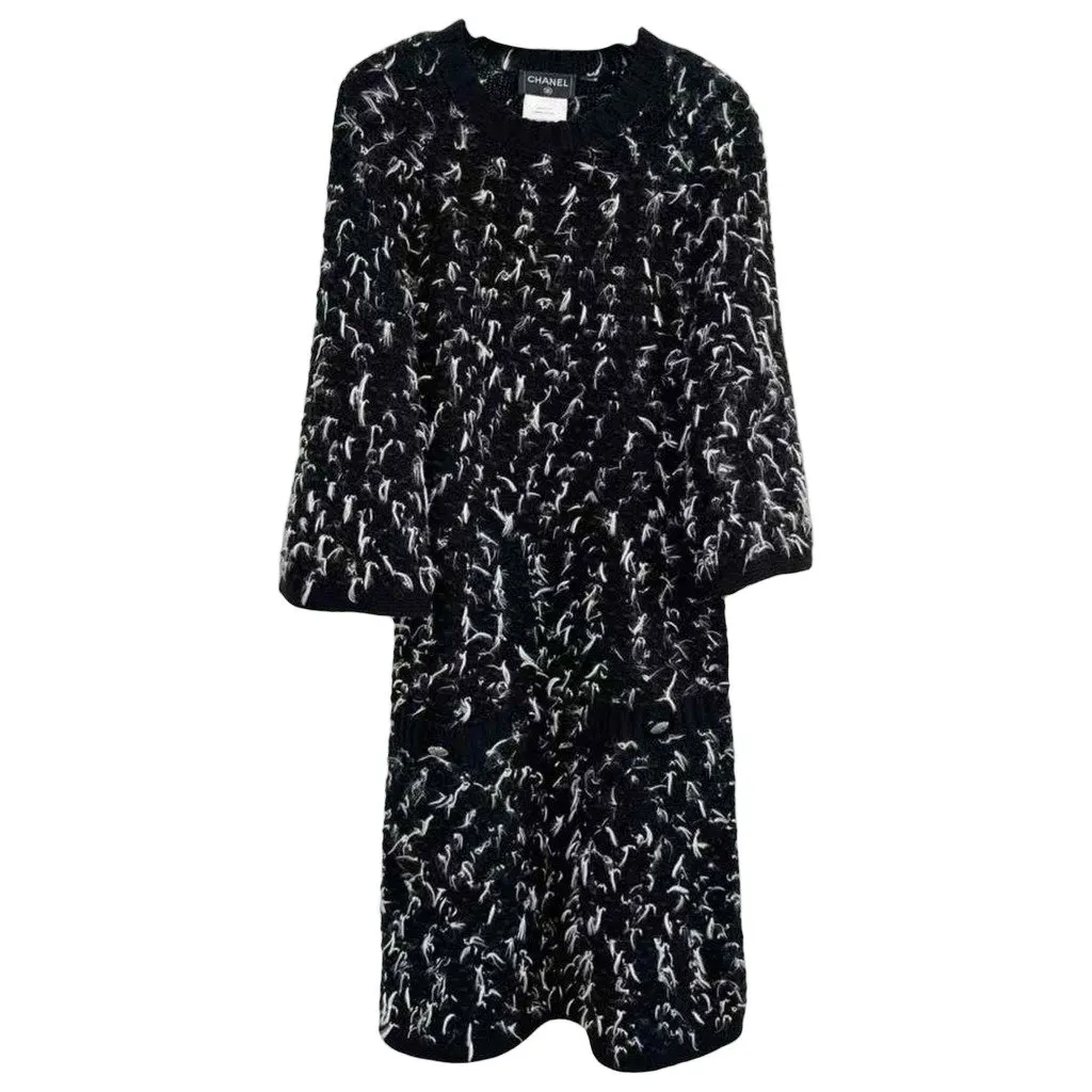 Chanel Wool Dress MultiColor Wool Very good - Front View