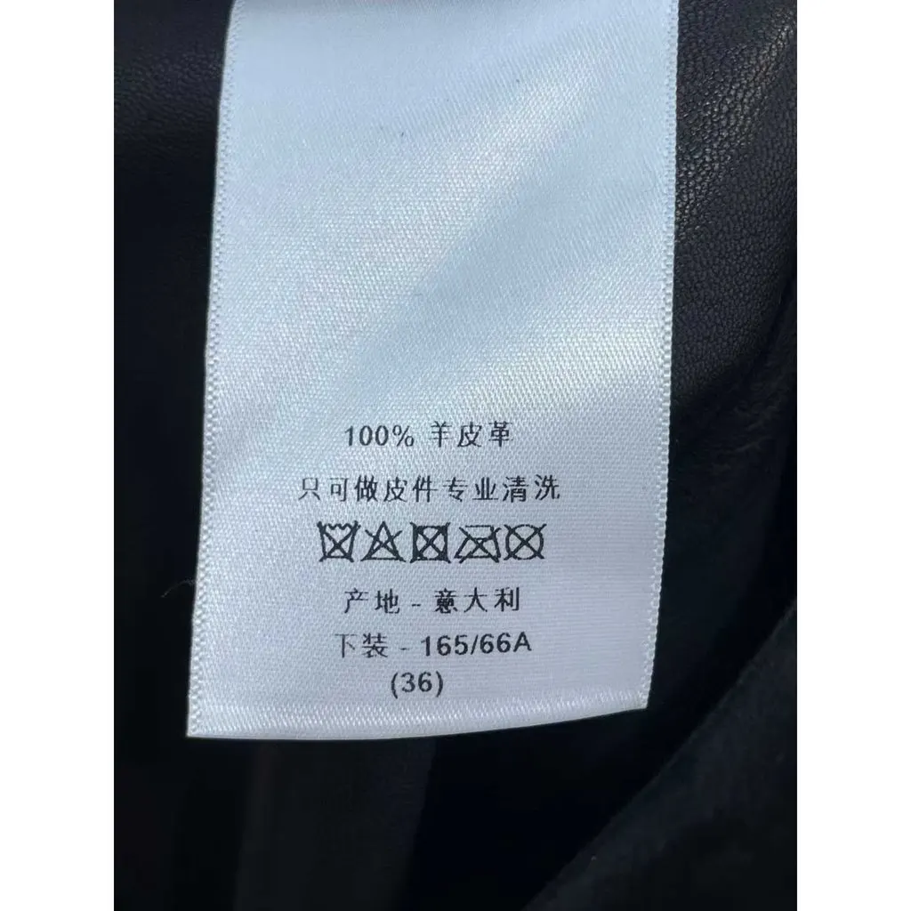 Dior Black Leather Shorts Black Leather Very good - Box View