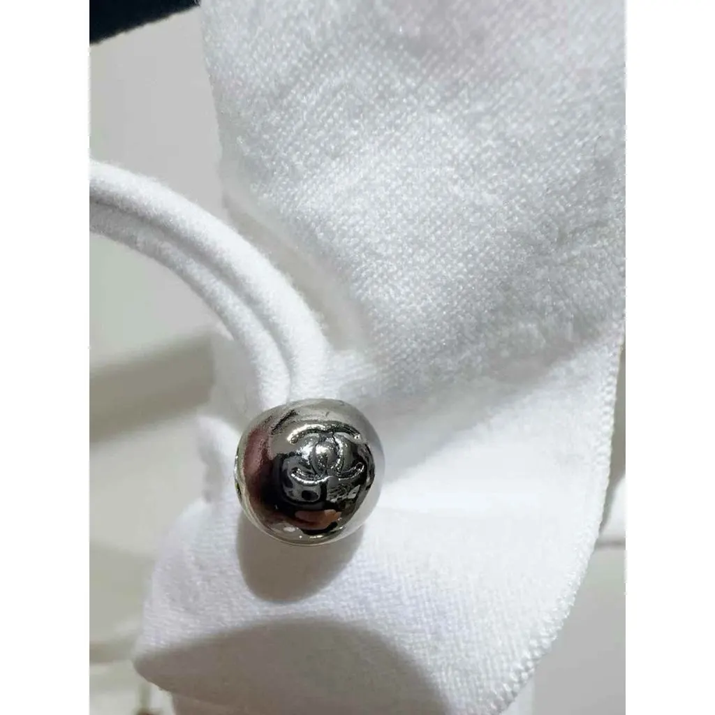 Chanel White Cotton Top White Cotton Very good - Model View