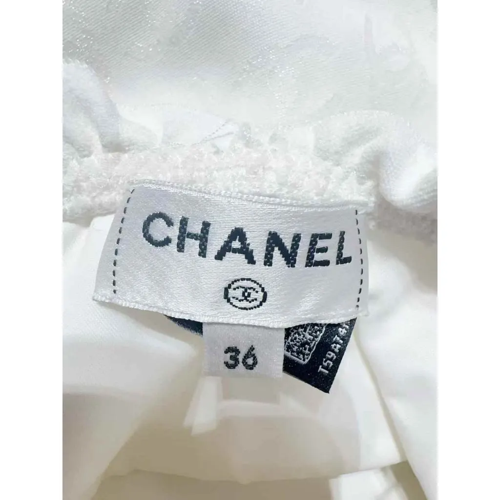 Chanel White Cotton Top White Cotton Very good - Box View