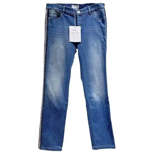 Chanel Cotton Jeans MultiColor Cotton Never worn, with tag - Front View