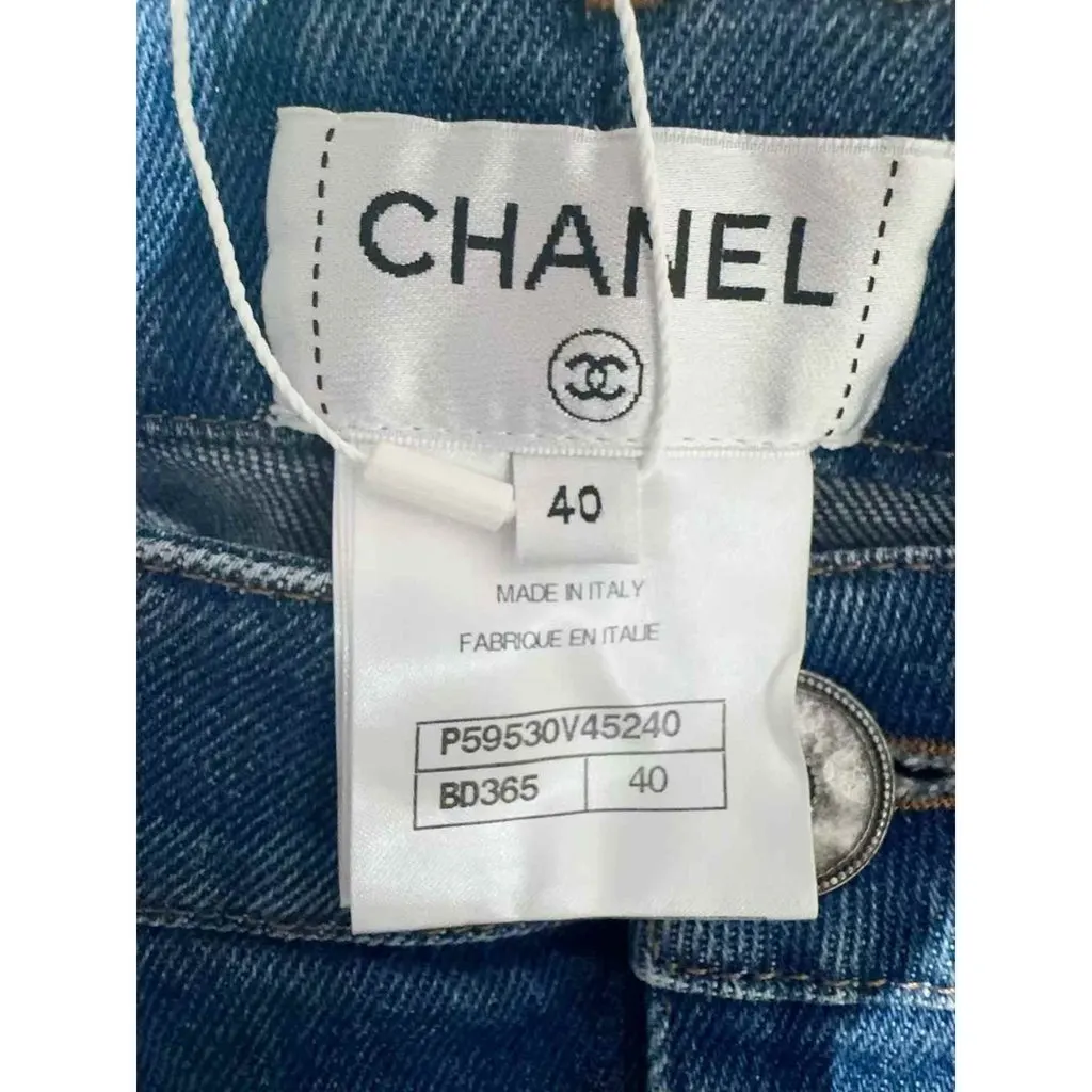 Chanel Cotton Jeans MultiColor Cotton Never worn, with tag - Inside View