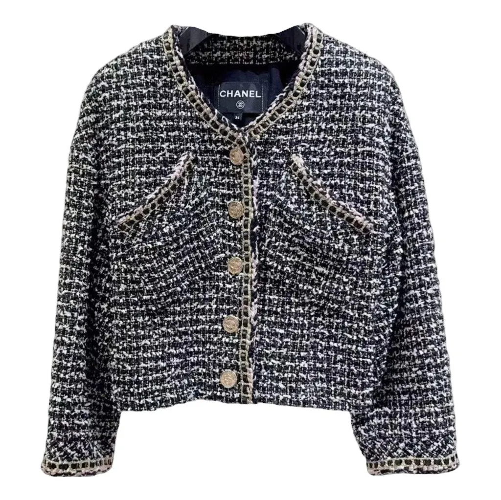 Chanel La Petite Veste Noire Tweed Jacket MultiColor Tweed Very good - Front View