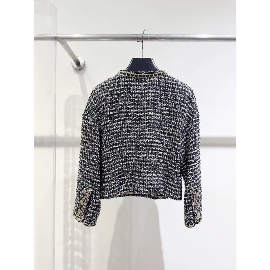 Chanel La Petite Veste Noire Tweed Jacket MultiColor Tweed Very good - Back View