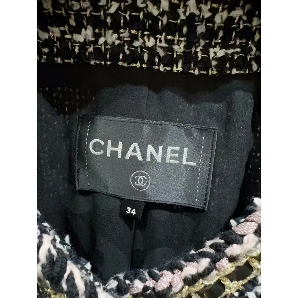 Chanel La Petite Veste Noire Tweed Jacket MultiColor Tweed Very good - Inside View