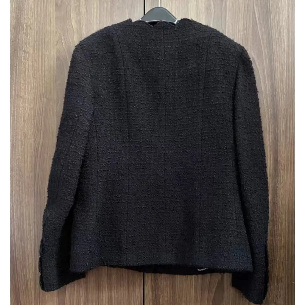 Chanel La Petite Veste Noire Black Wool Jacket Black Wool Very good - Inside View