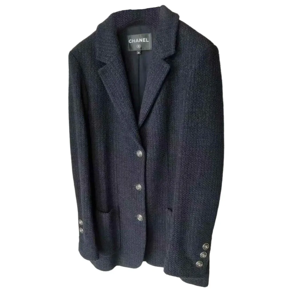 Chanel La Petite Veste Noire Tweed Jacket MultiColor Tweed Very good - Front View