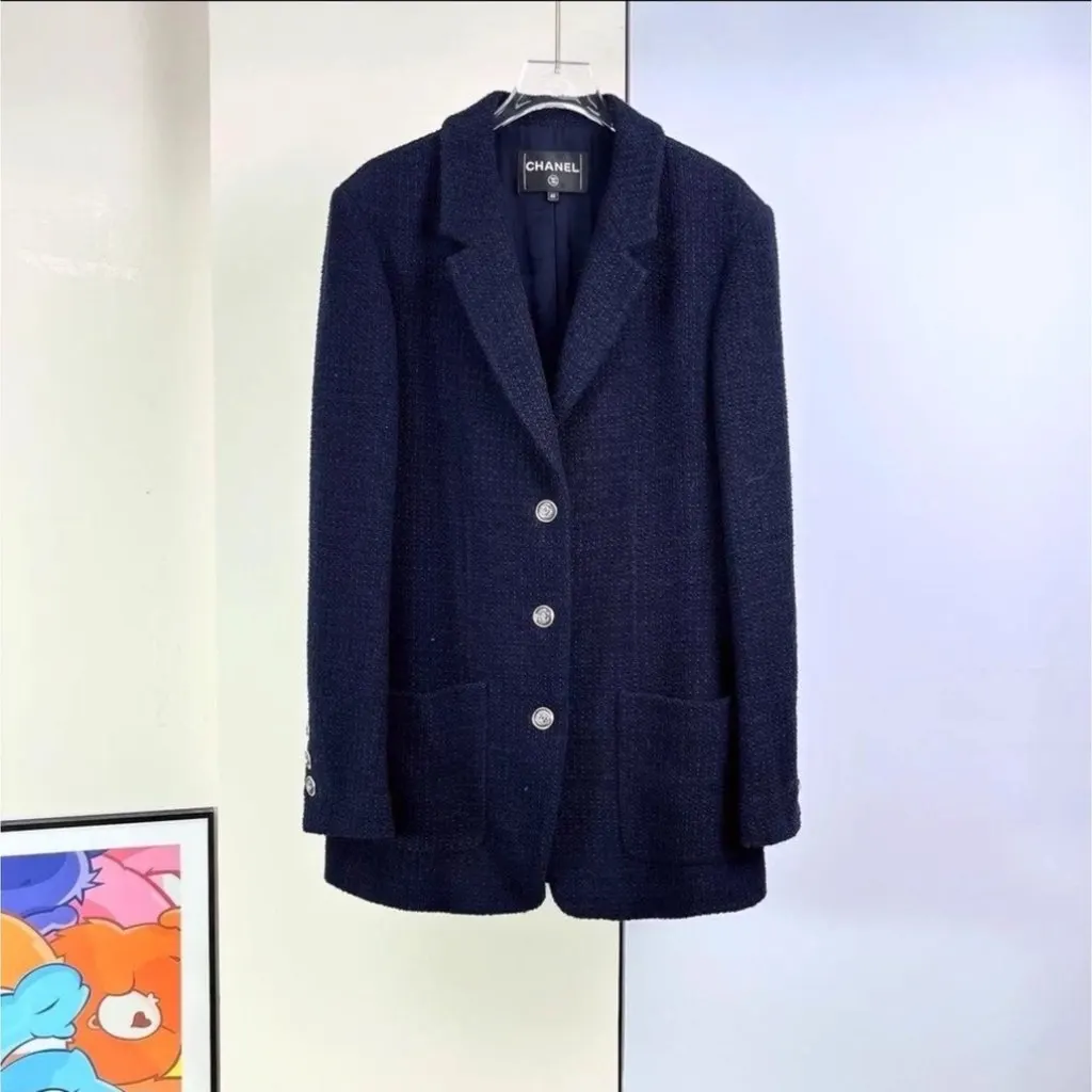 Chanel La Petite Veste Noire Tweed Jacket MultiColor Tweed Very good - Inside View