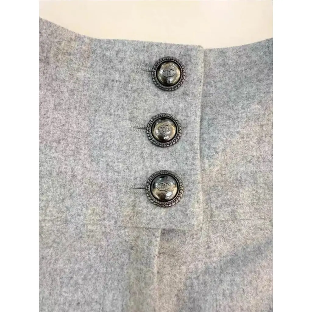 Chanel Wool Trousers MultiColor Wool Very good - Inside View