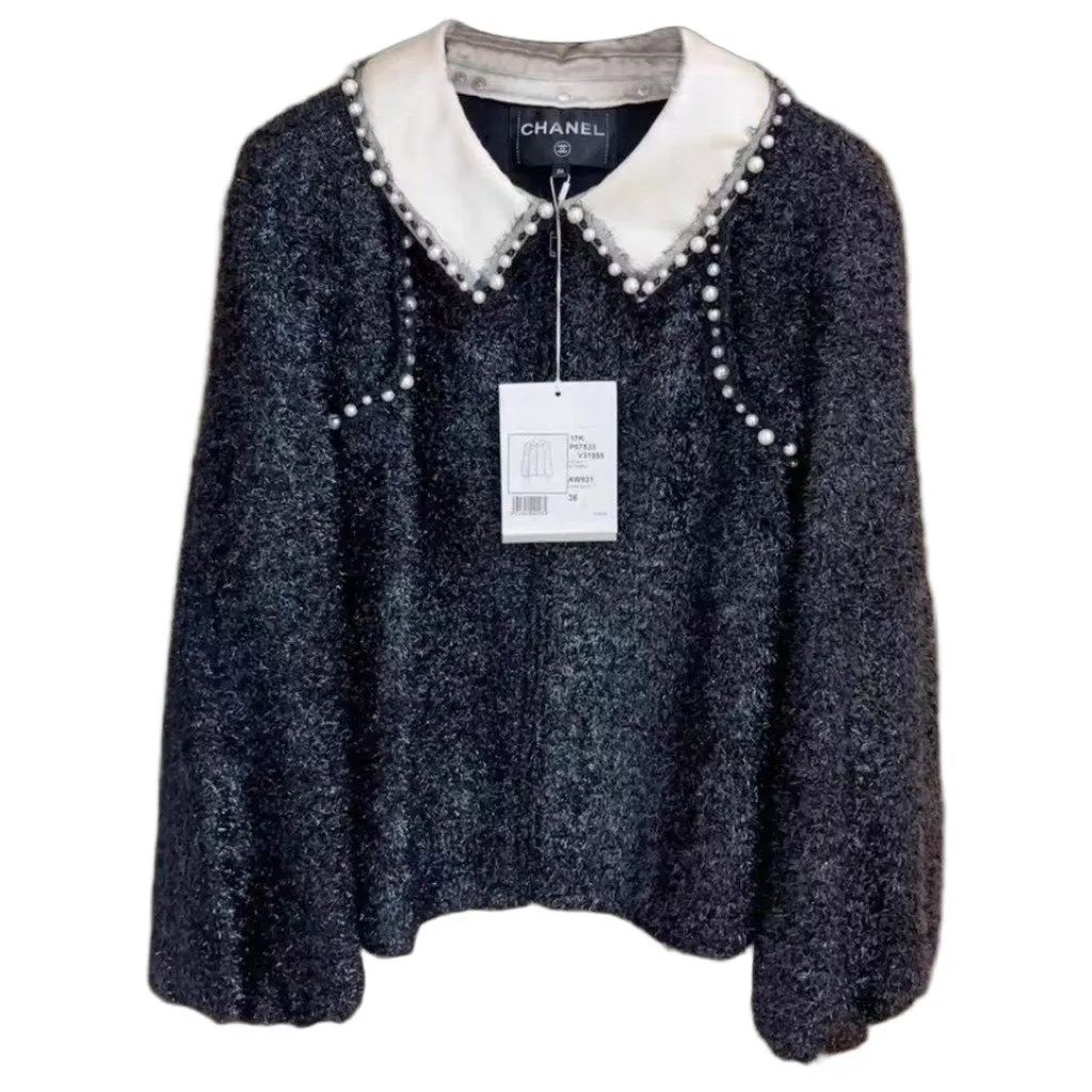Chanel La Petite Veste Noire Tweed Jacket MultiColor Tweed Never worn, with tag - Front View