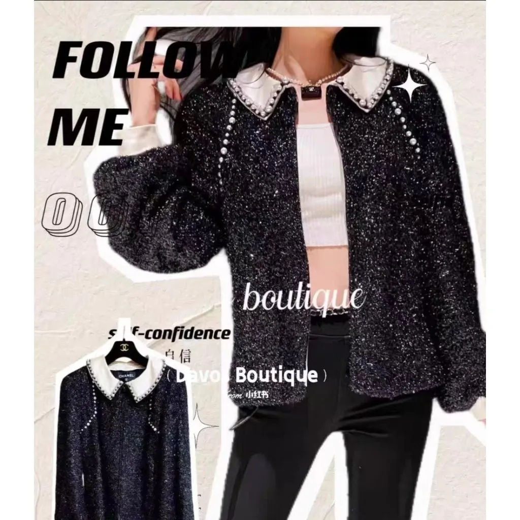 Chanel La Petite Veste Noire Tweed Jacket MultiColor Tweed Never worn, with tag - Inside View