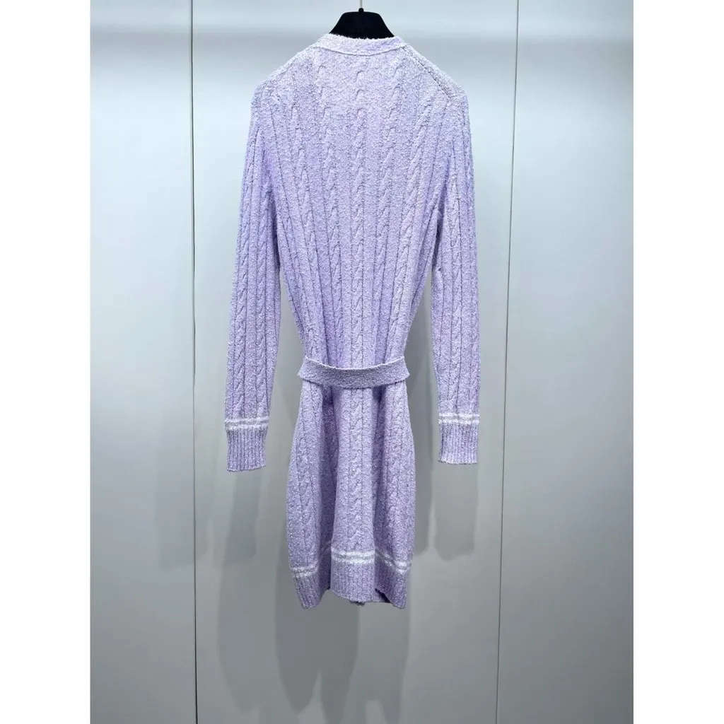 Chanel Purple Viscose Dress Purple Viscose Never worn, with tag - Back View