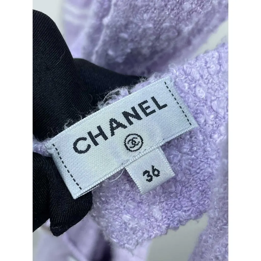 Chanel Purple Viscose Dress Purple Viscose Never worn, with tag - Inside View