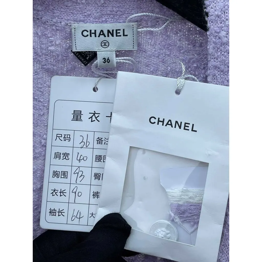 Chanel Purple Viscose Dress Purple Viscose Never worn, with tag - Model View