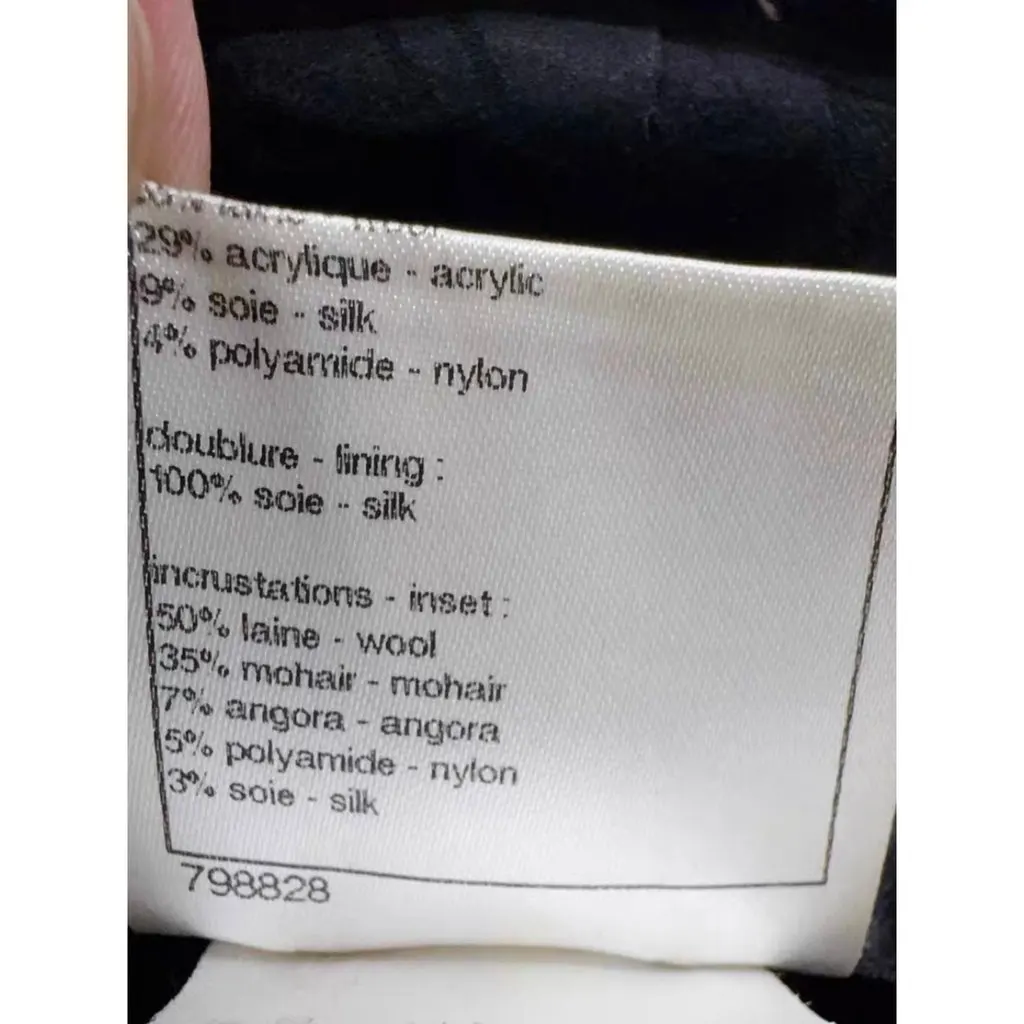 Chanel La Petite Veste Noire Wool Jacket MultiColor Wool Very good - Inside View