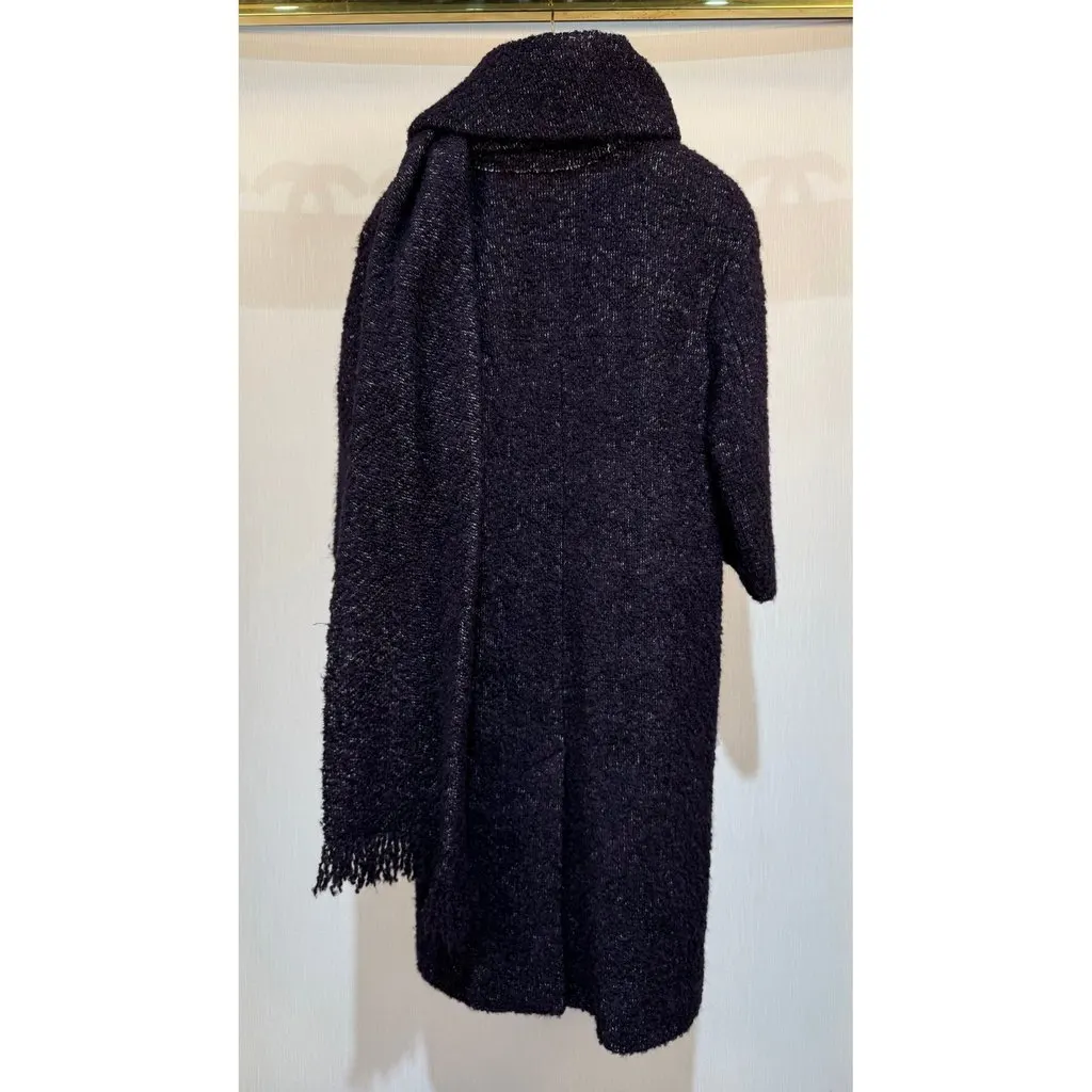 Chanel Purple Wool Coat Purple Wool Very good - Back View