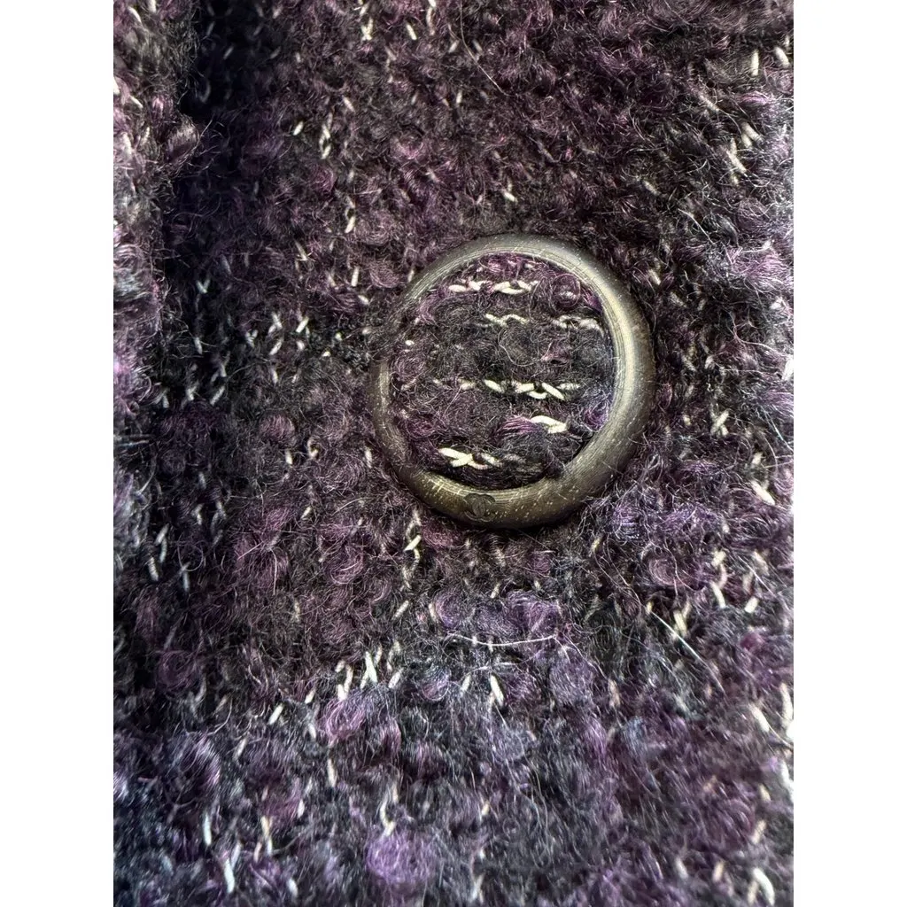 Chanel Purple Wool Coat Purple Wool Very good - Inside View