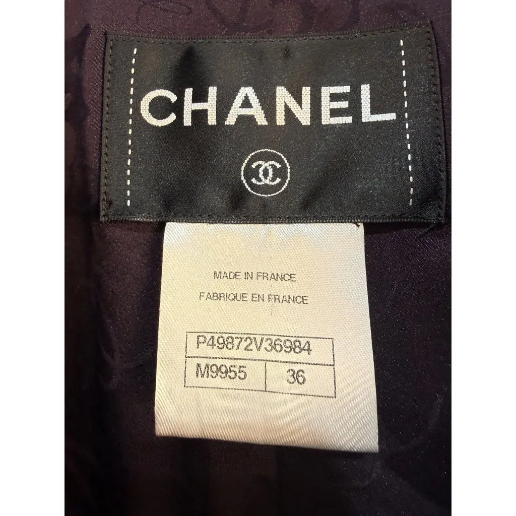 Chanel Purple Wool Coat Purple Wool Very good - Box View