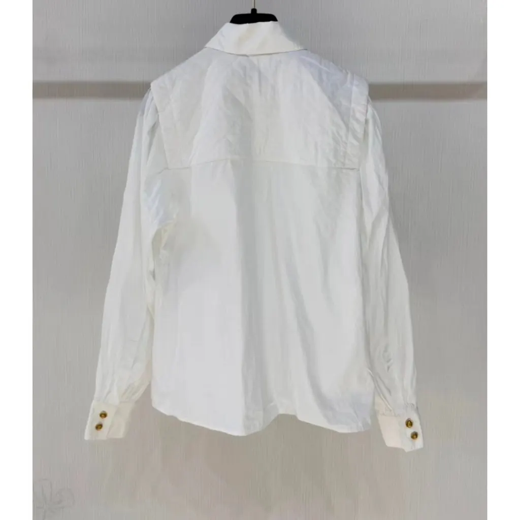 Chanel White Cotton Top White Cotton Very good - Back View
