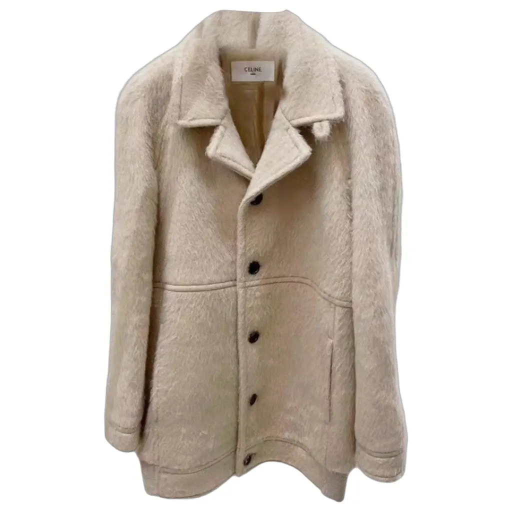 Celine Wool Coat MultiColor Wool Very good - Front View