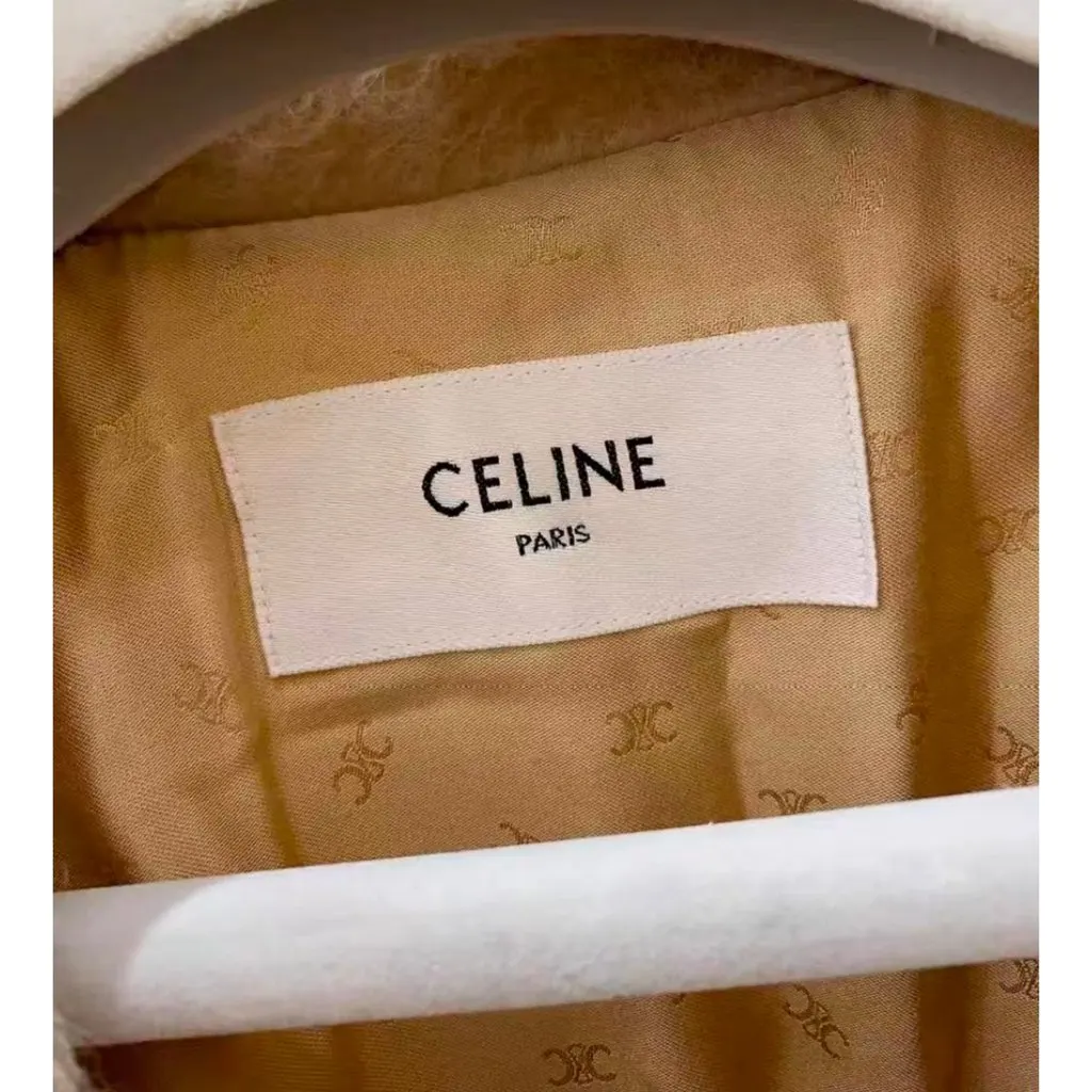 Celine Wool Coat MultiColor Wool Very good - Back View