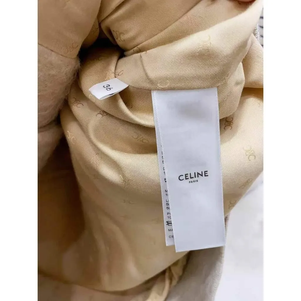 Celine Wool Coat MultiColor Wool Very good - Inside View