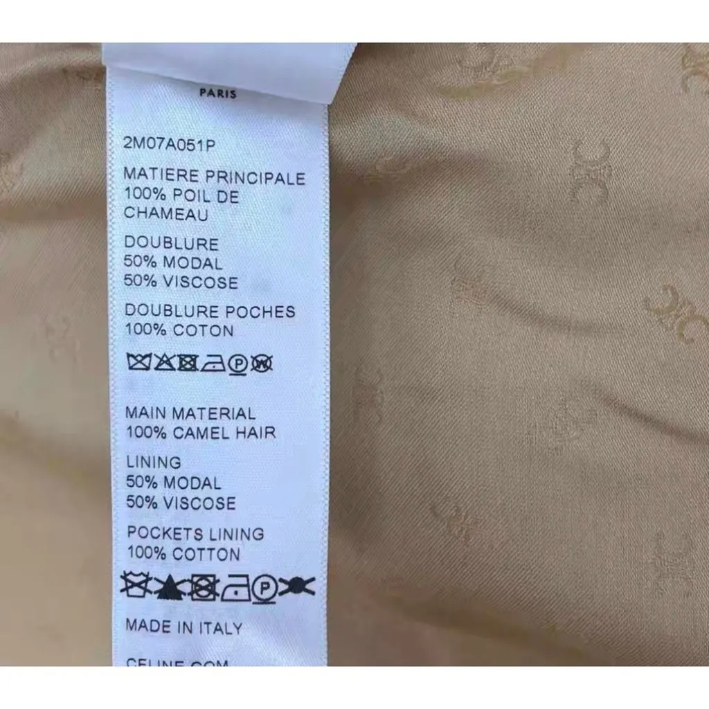 Celine Wool Coat MultiColor Wool Very good - Box View