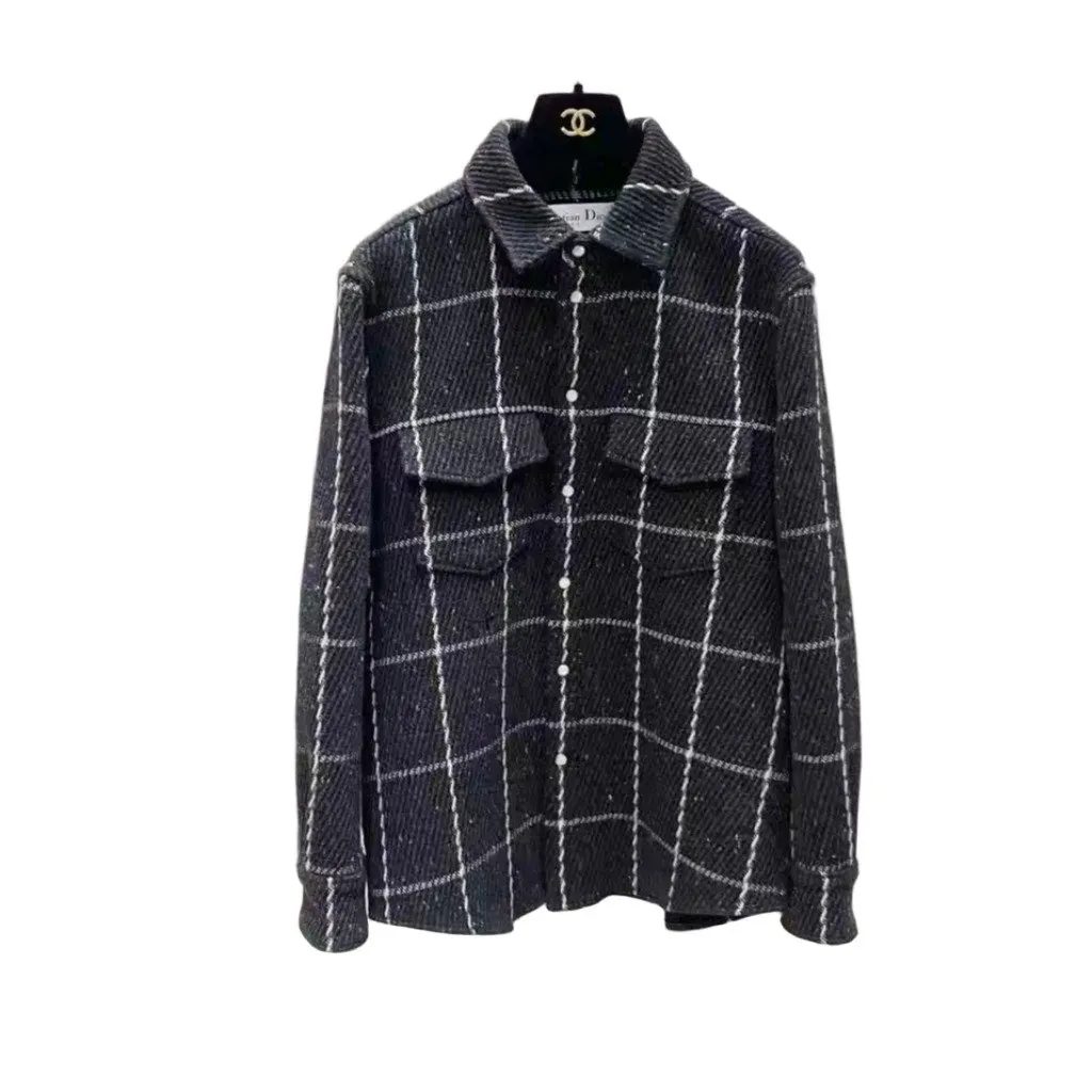 Dior Bar Black Wool Jacket Black Wool Very good - Front View