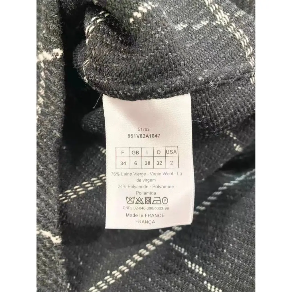 Dior Bar Black Wool Jacket Black Wool Very good - Model View