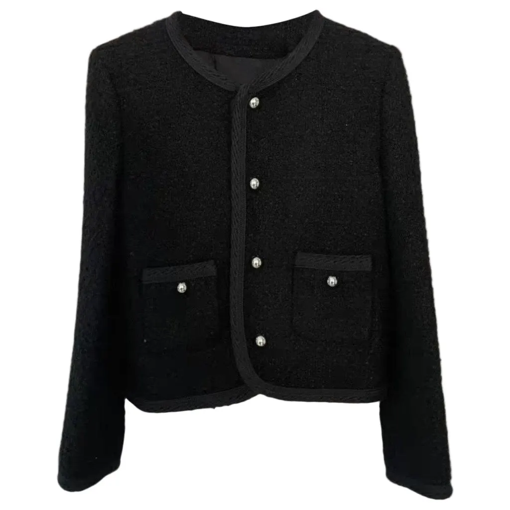 Celine Black Cashmere Jacket Black Cashmere Very good - Front View