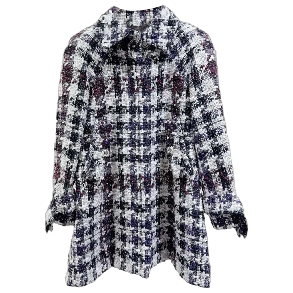 Chanel Wool Coat MultiColor Wool Very good - Front View