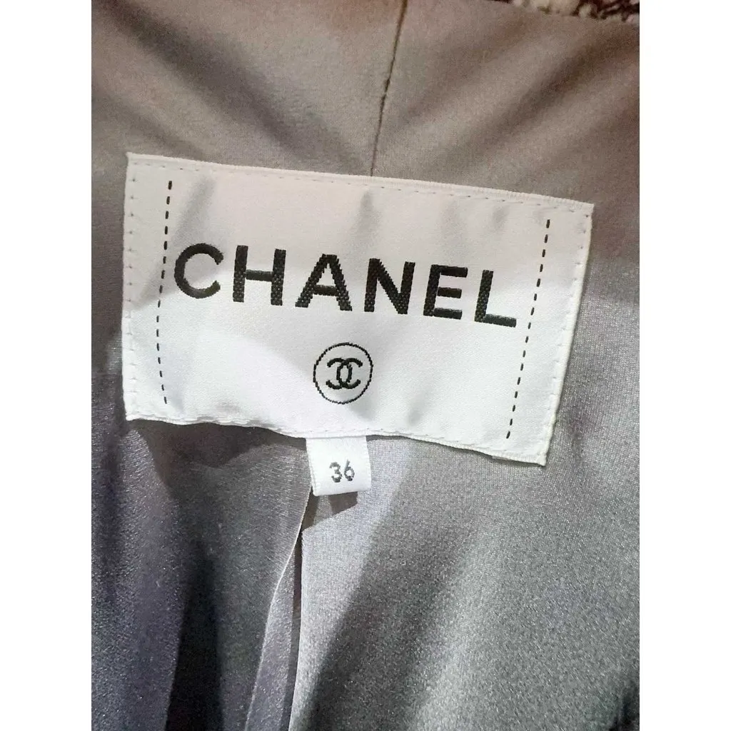Chanel Wool Coat MultiColor Wool Very good - Back View