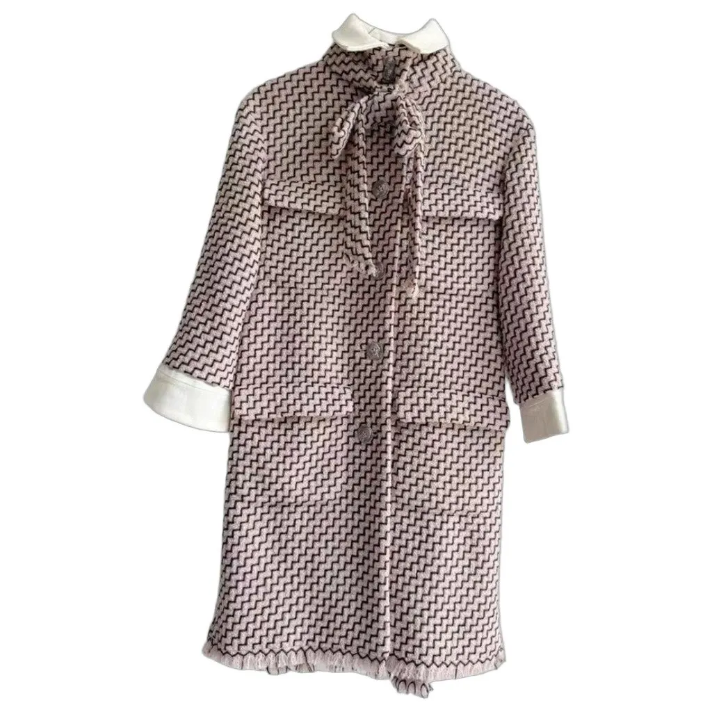 Chanel Wool Coat MultiColor Wool Never worn, with tag - Front View