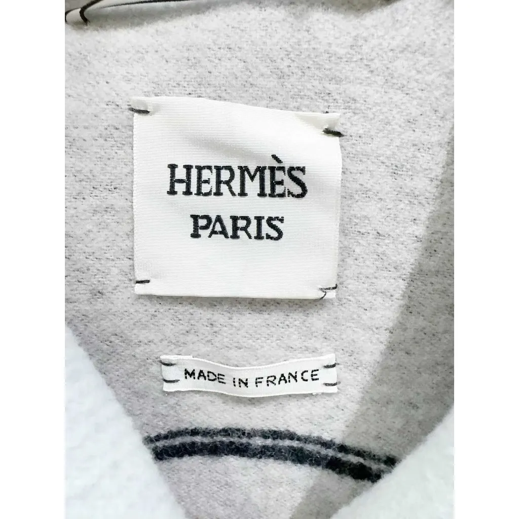 Hermes Blue Wool Coat Blue Wool Never worn, with tag - Inside View