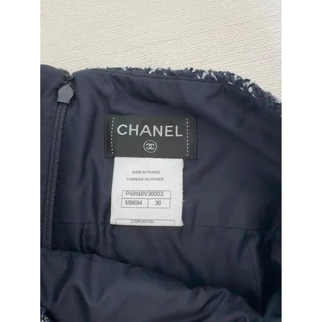 Chanel Tweed Skirt MultiColor Tweed Very good - Box View