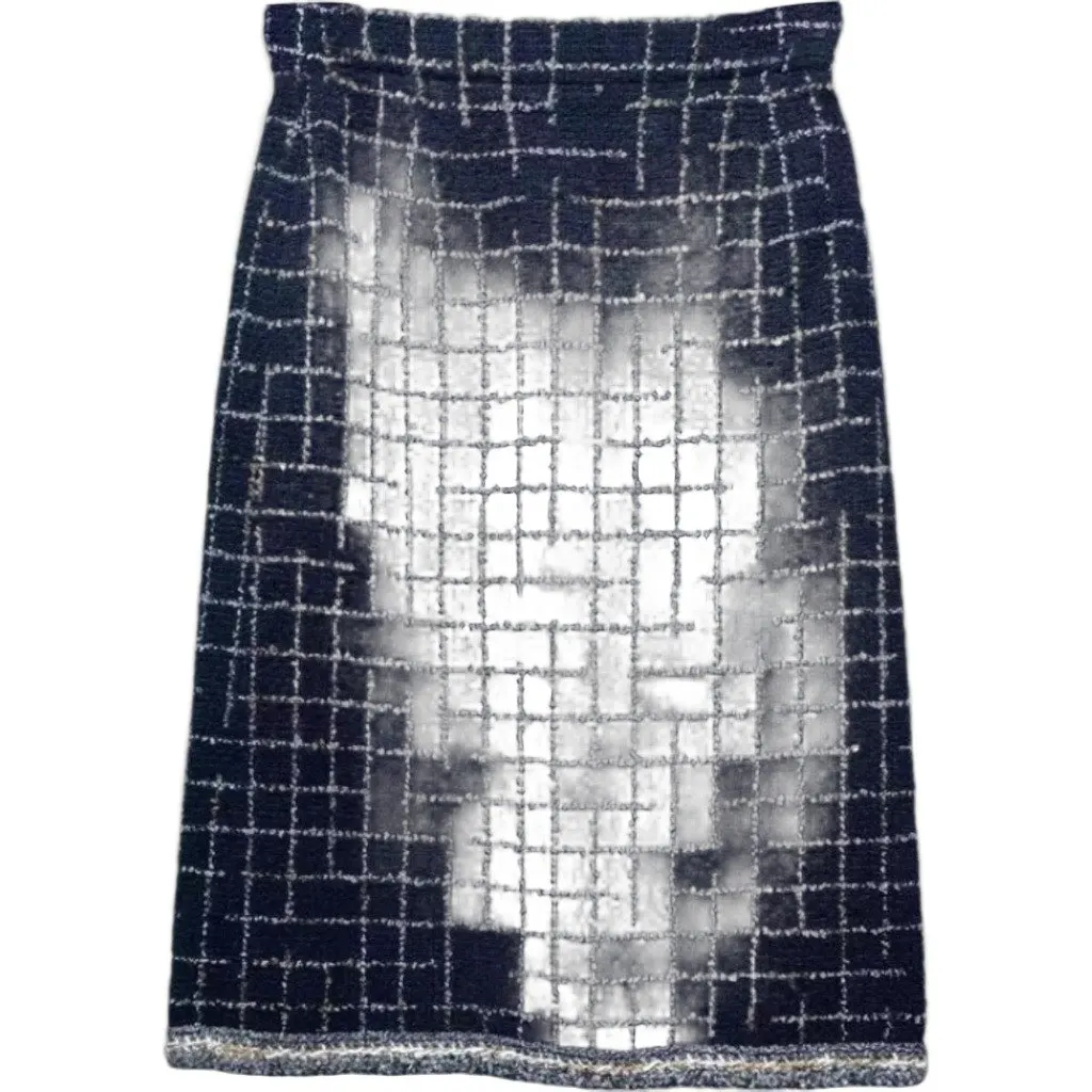 Chanel Tweed Skirt MultiColor Tweed Very good - Front View