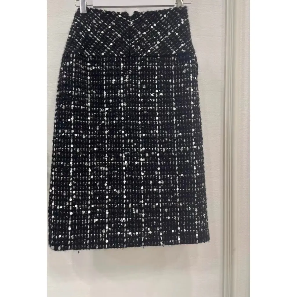 Chanel Tweed Skirt MultiColor Tweed Very good - Back View