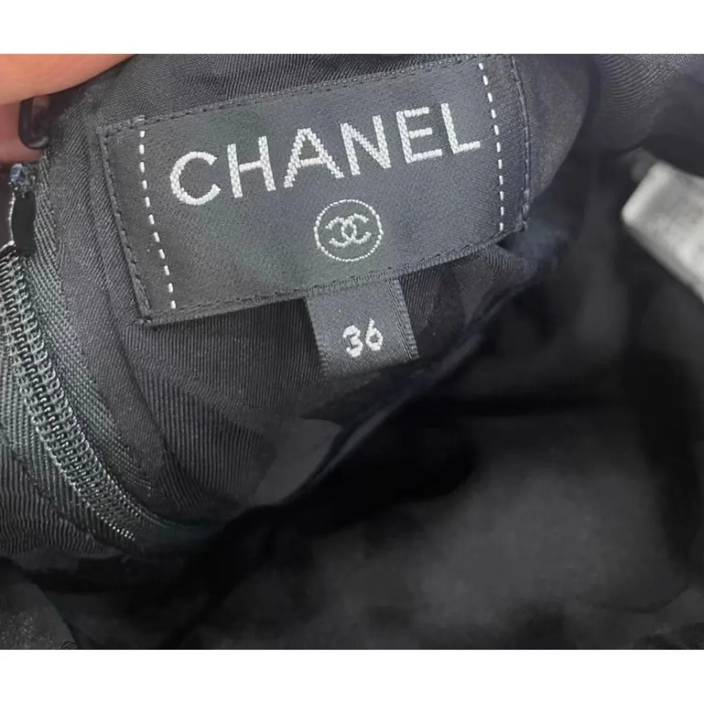 Chanel Tweed Skirt MultiColor Tweed Very good - Inside View