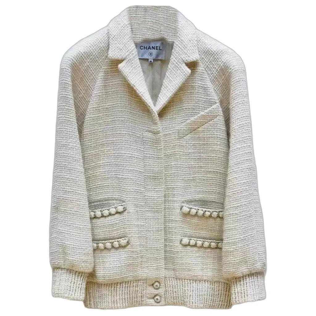 Chanel Wool Coat MultiColor Wool Very good - Front View