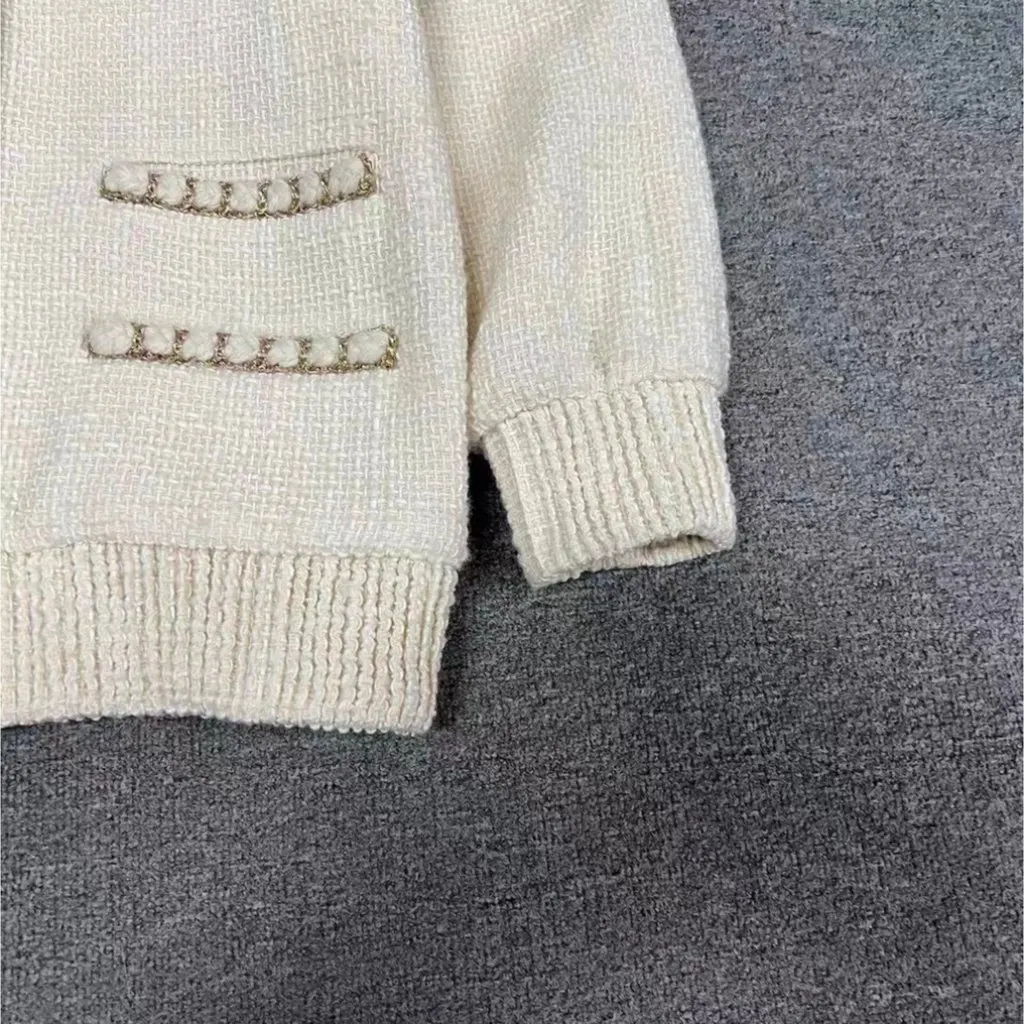Chanel Wool Coat MultiColor Wool Very good - Back View