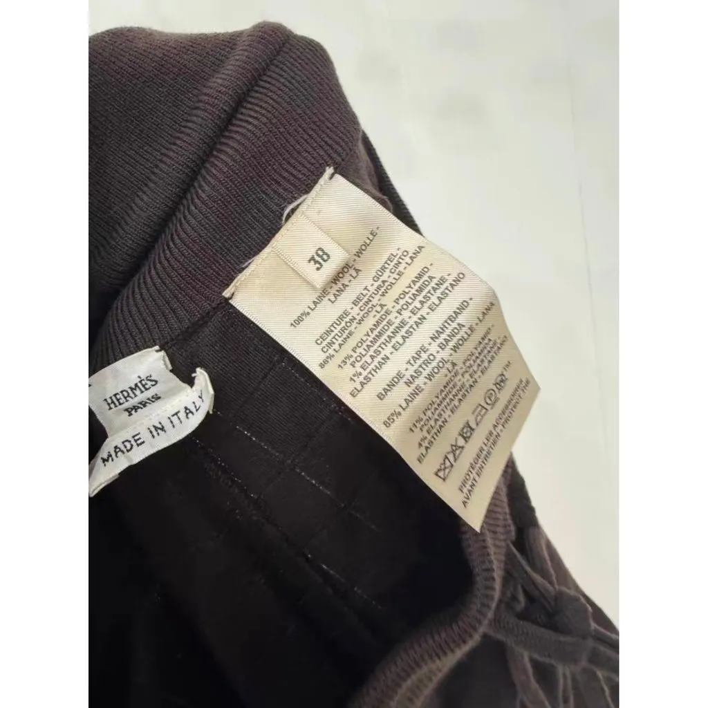 Hermes Wool Trousers MultiColor Wool Very good - Back View
