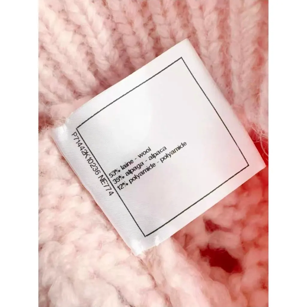 Chanel Pink Wool Knitwear Pink Wool Very good - Inside View
